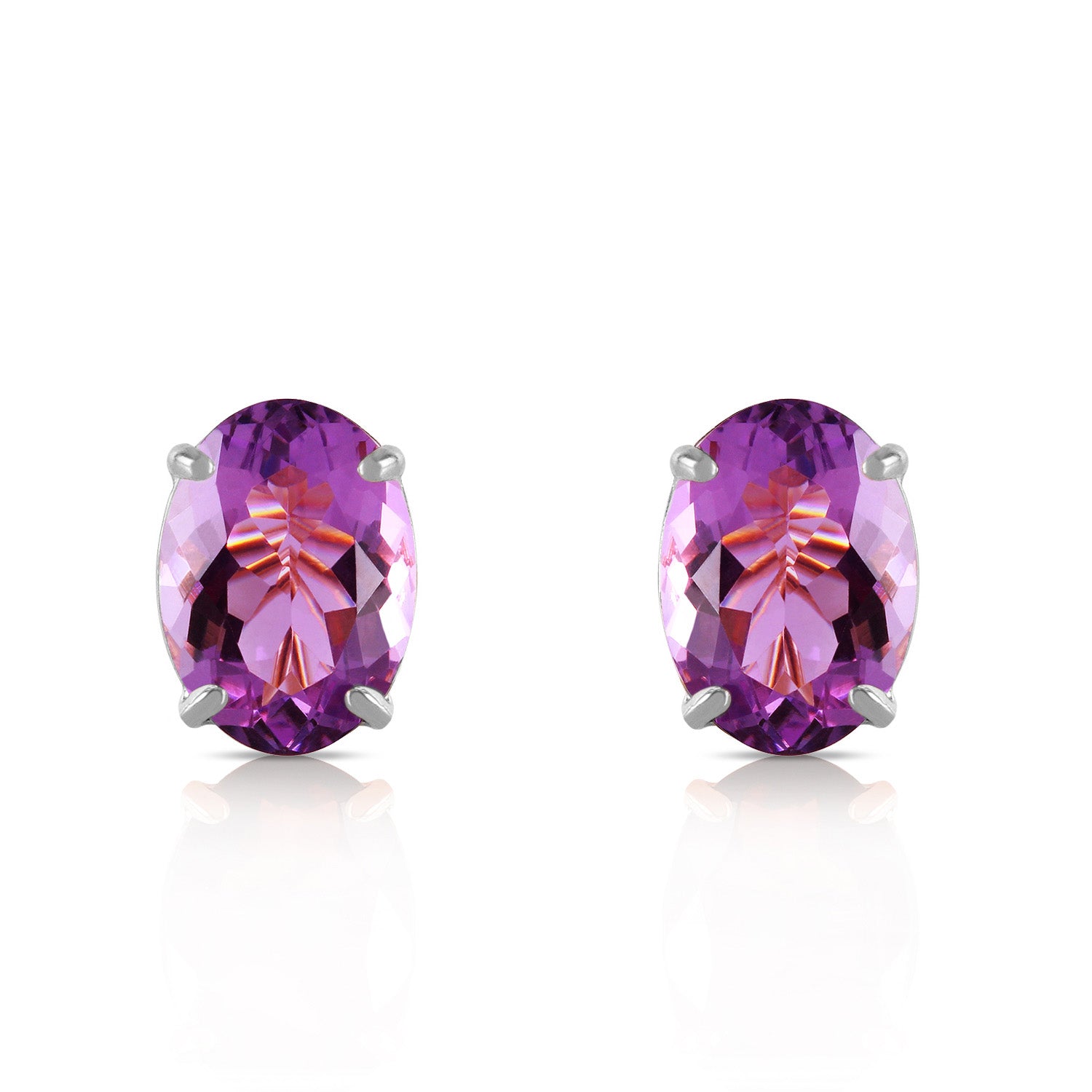 Tranquil Moon Amethyst Stud Earrings