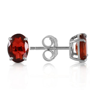 Tranquil Moon Garnet Stud Earrings