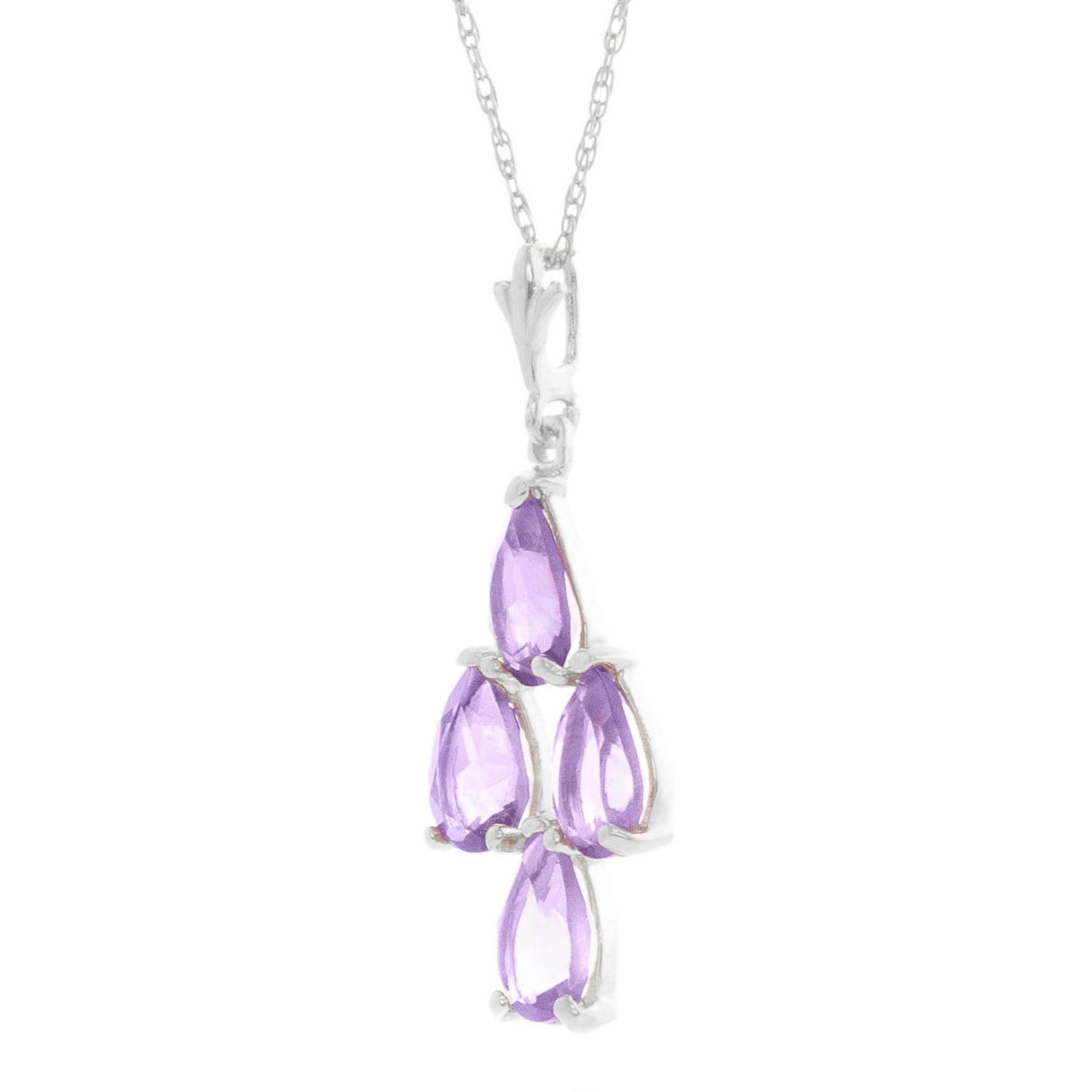 Teardrop Gem Amethyst Necklace