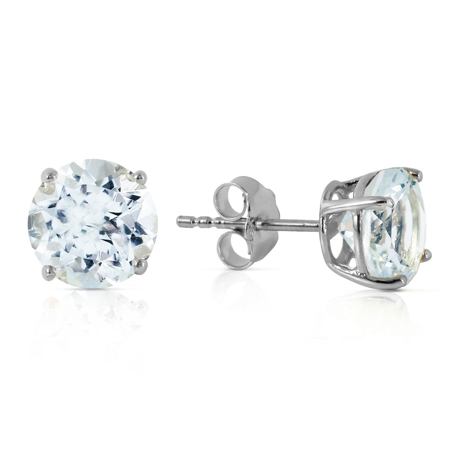 Luminous Orb Aquamarine Earrings