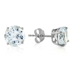 Luminous Orb Aquamarine Earrings
