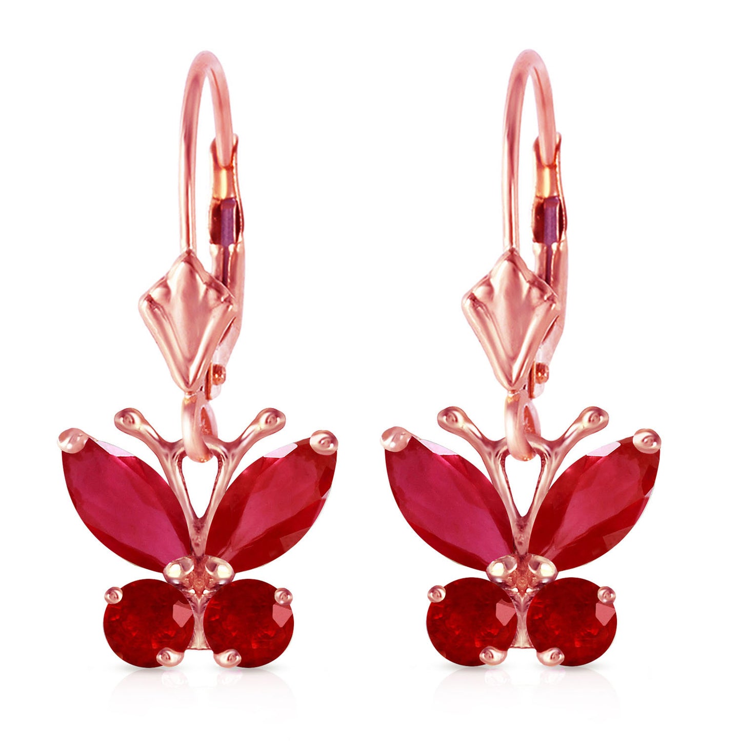 Autumn Breeze Ruby Earrings