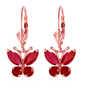 Autumn Breeze Ruby Earrings
