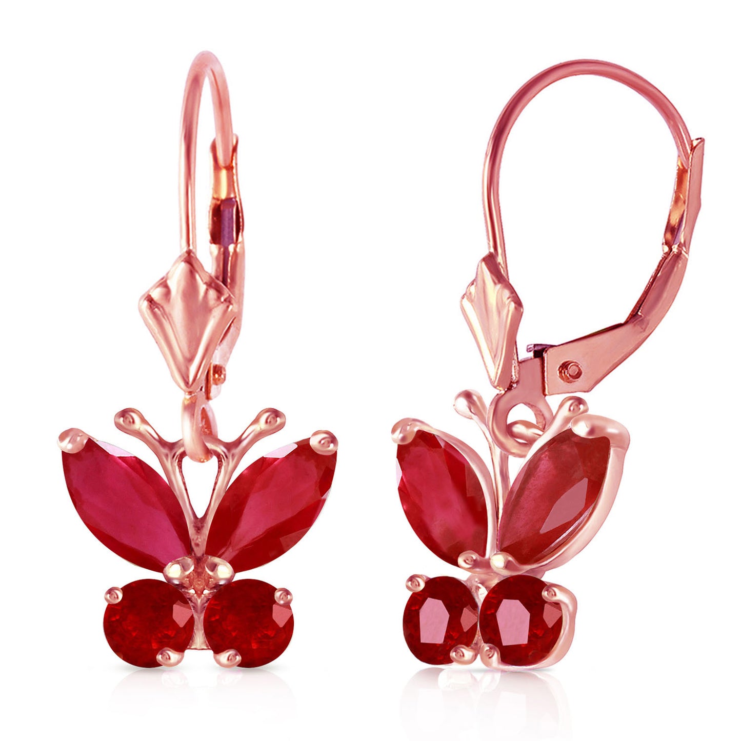 Autumn Breeze Ruby Earrings