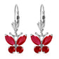 Autumn Breeze Ruby Earrings