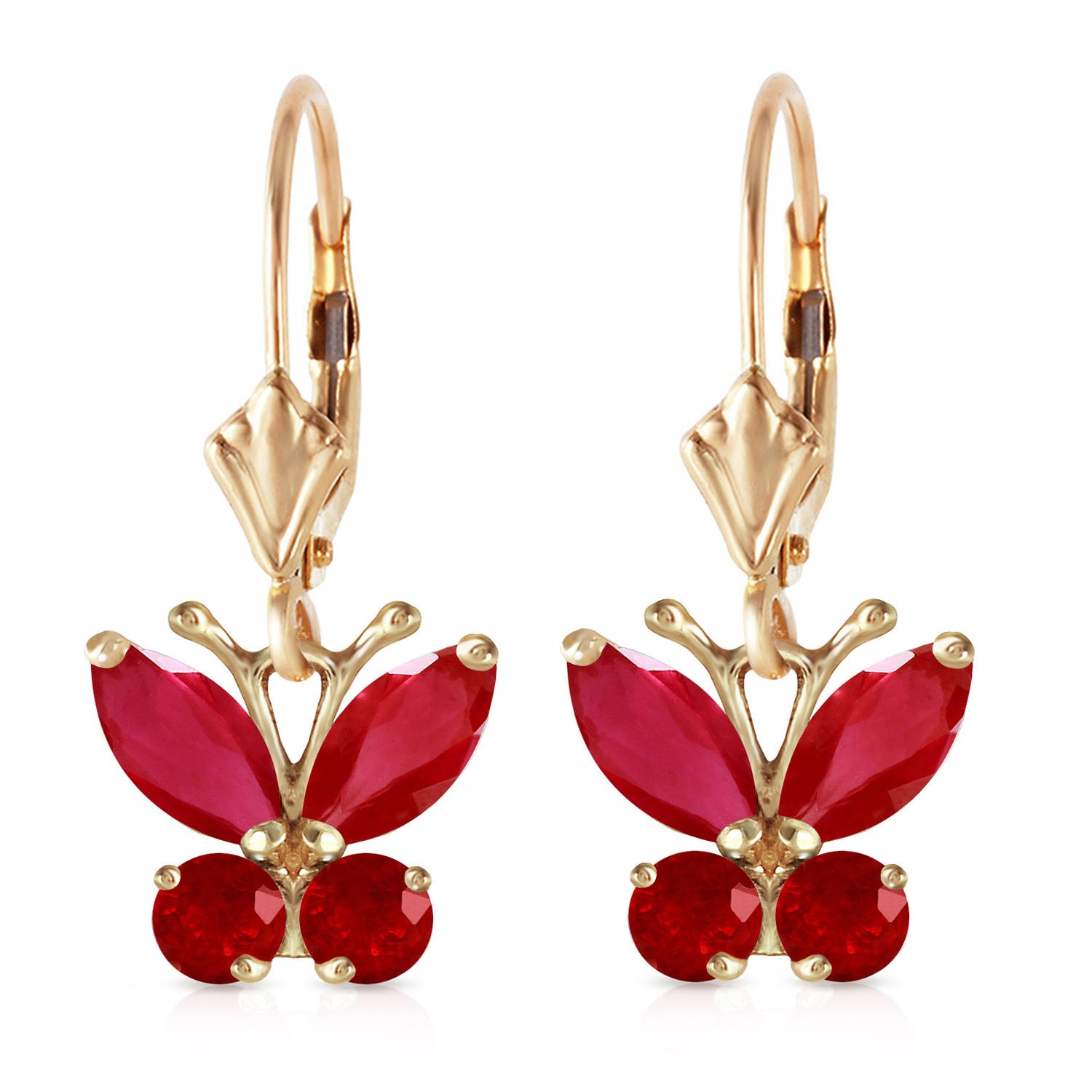 Autumn Breeze Ruby Earrings