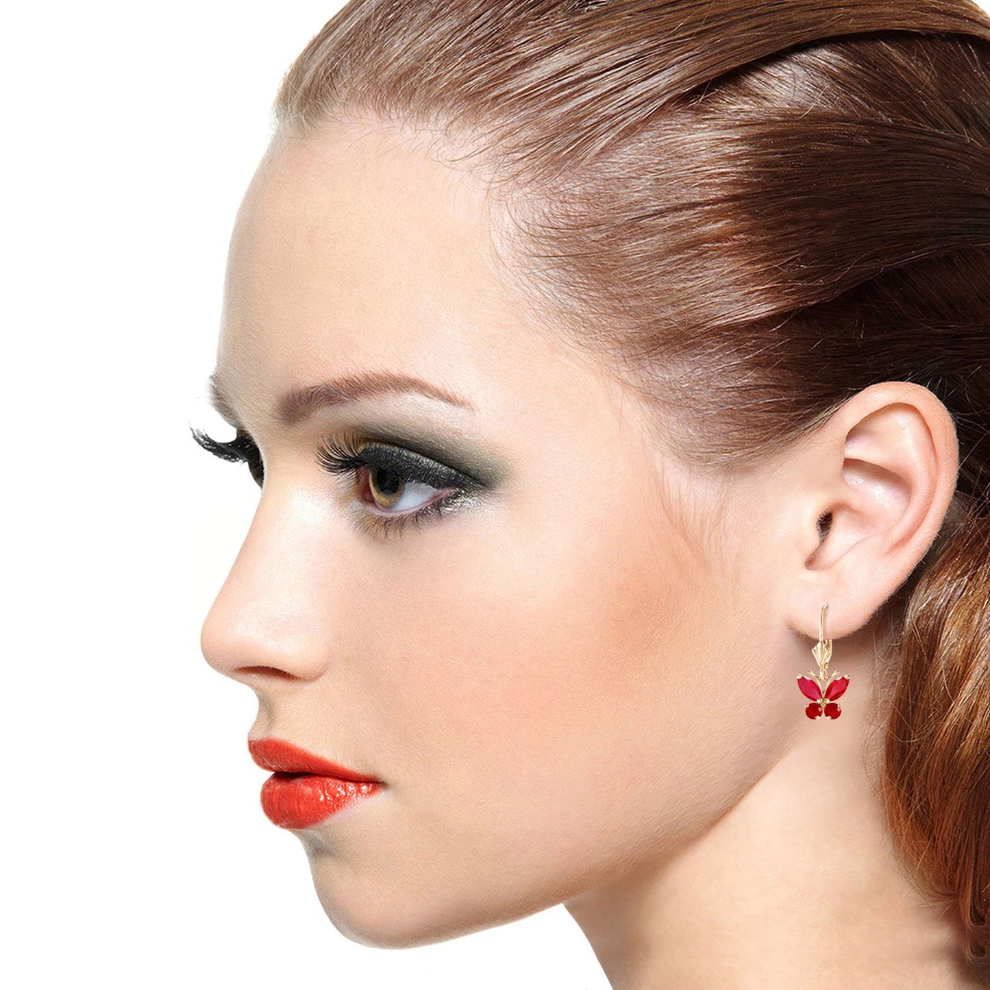 Autumn Breeze Ruby Earrings