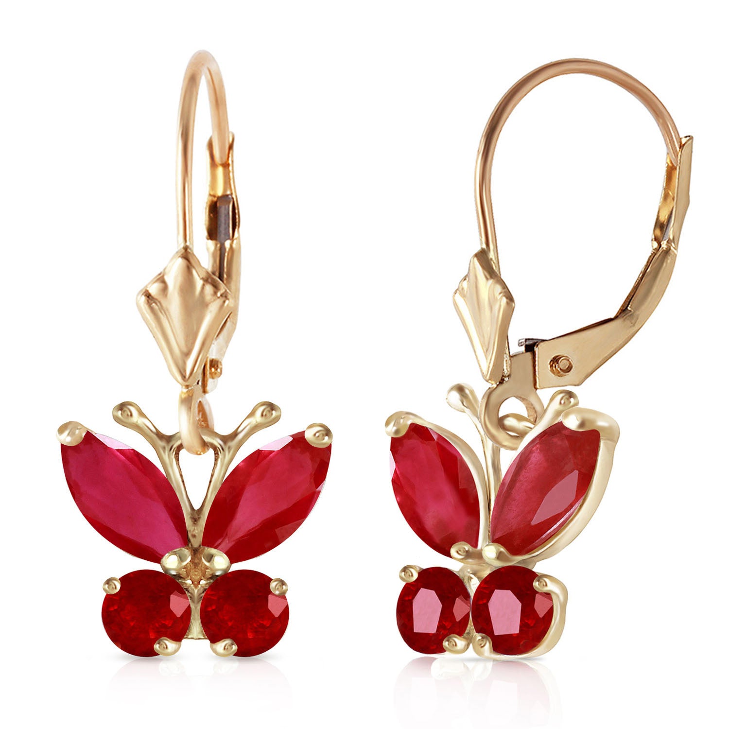 Autumn Breeze Ruby Earrings