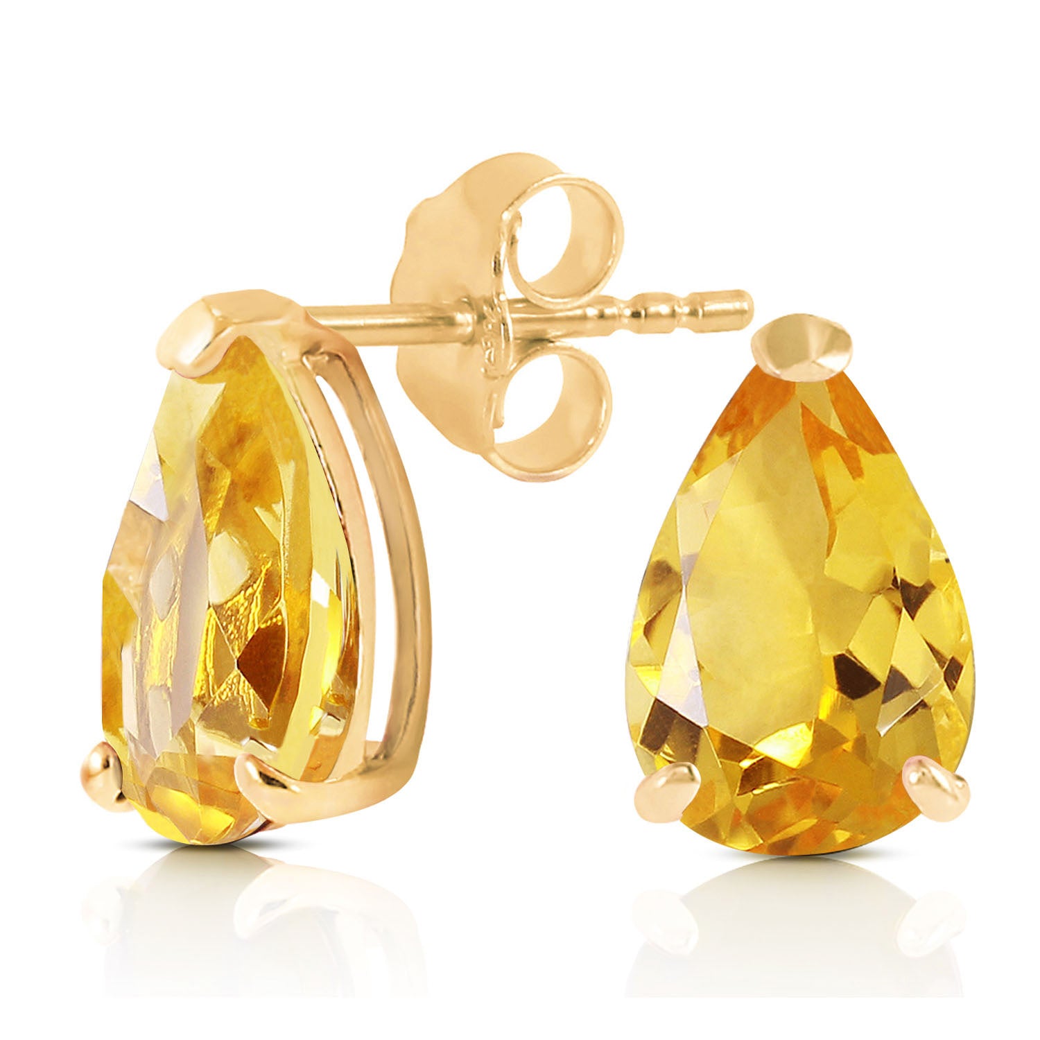 Gleaming Pear Citrine Earrings