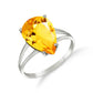 Essential Droplet Citrine Ring