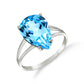 Essential Droplet Blue Topaz Ring