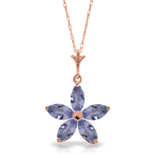 Radiant Petal Tanzanite Necklace