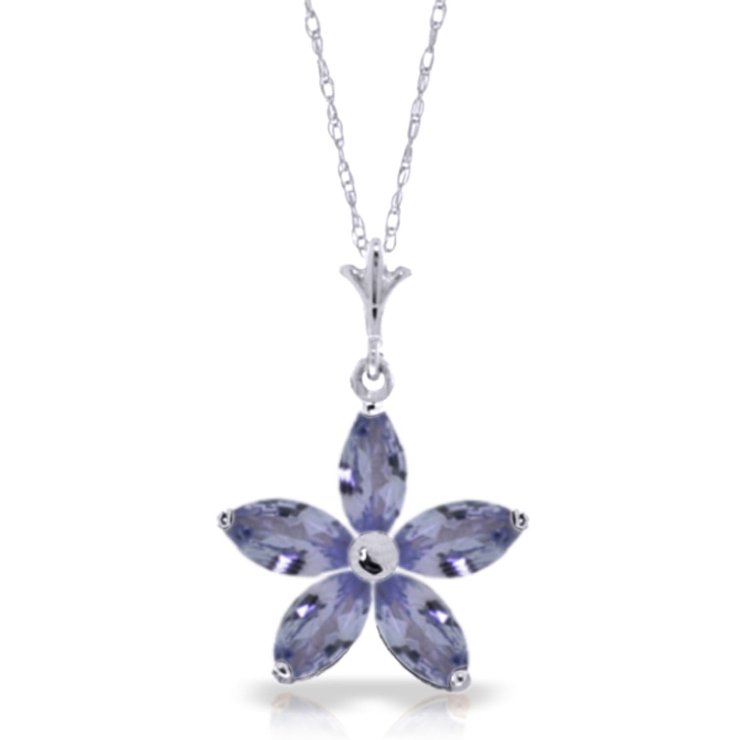 Radiant Petal Tanzanite Necklace