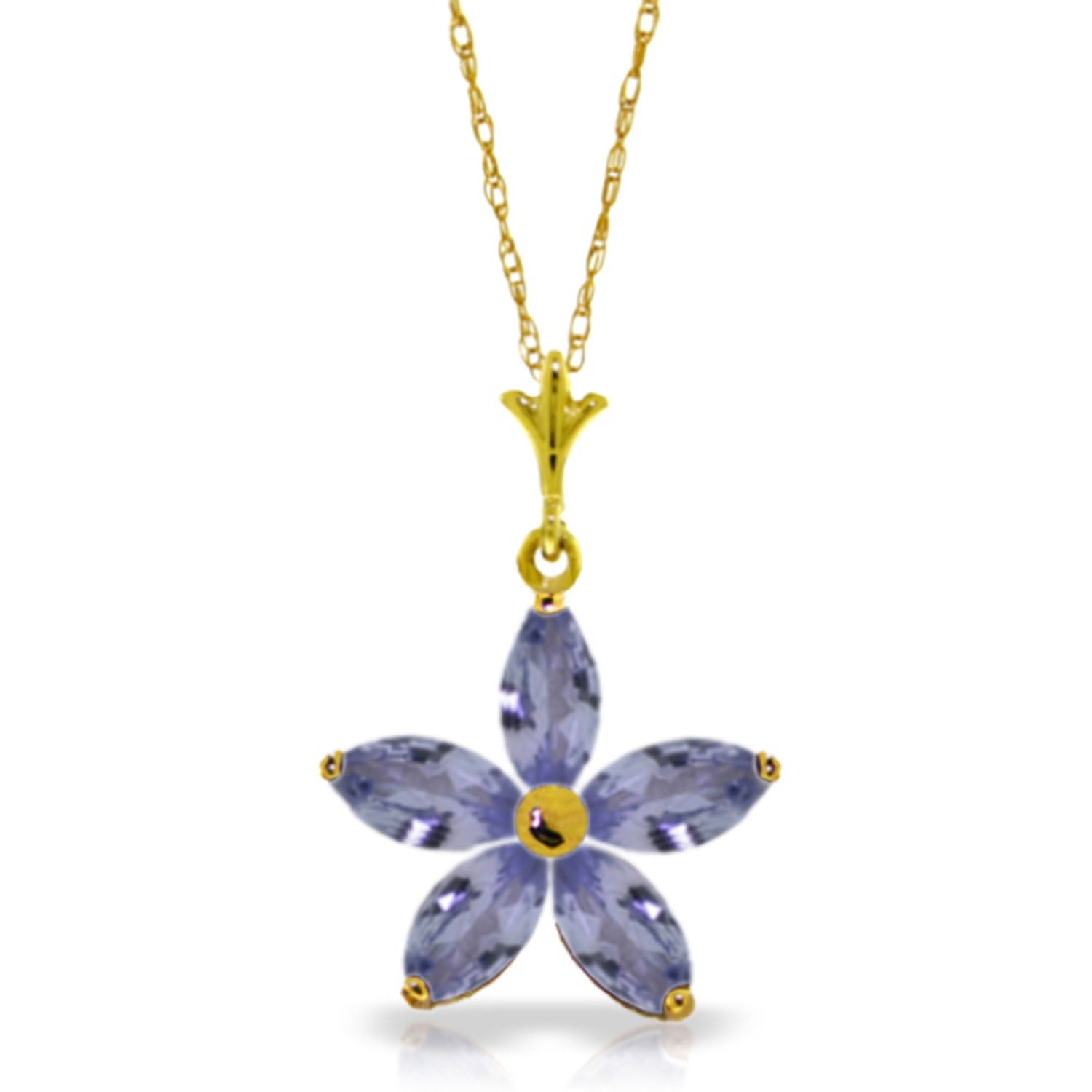 Radiant Petal Tanzanite Necklace