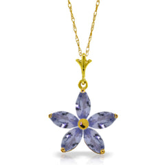 Radiant Petal Tanzanite Necklace