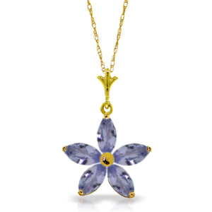 Radiant Petal Tanzanite Necklace
