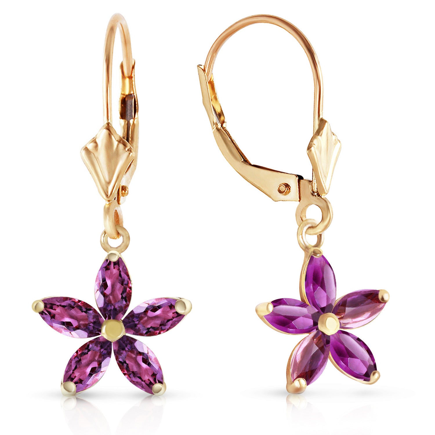 Flora Gem Amethyst Earrings