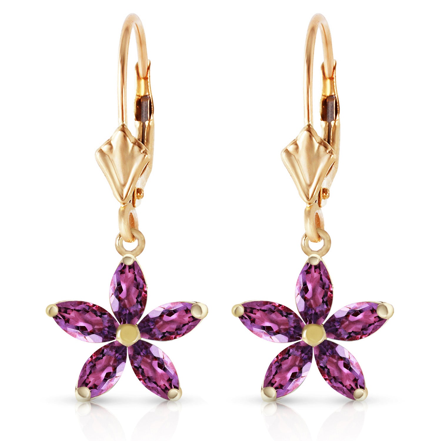 Flora Gem Amethyst Earrings