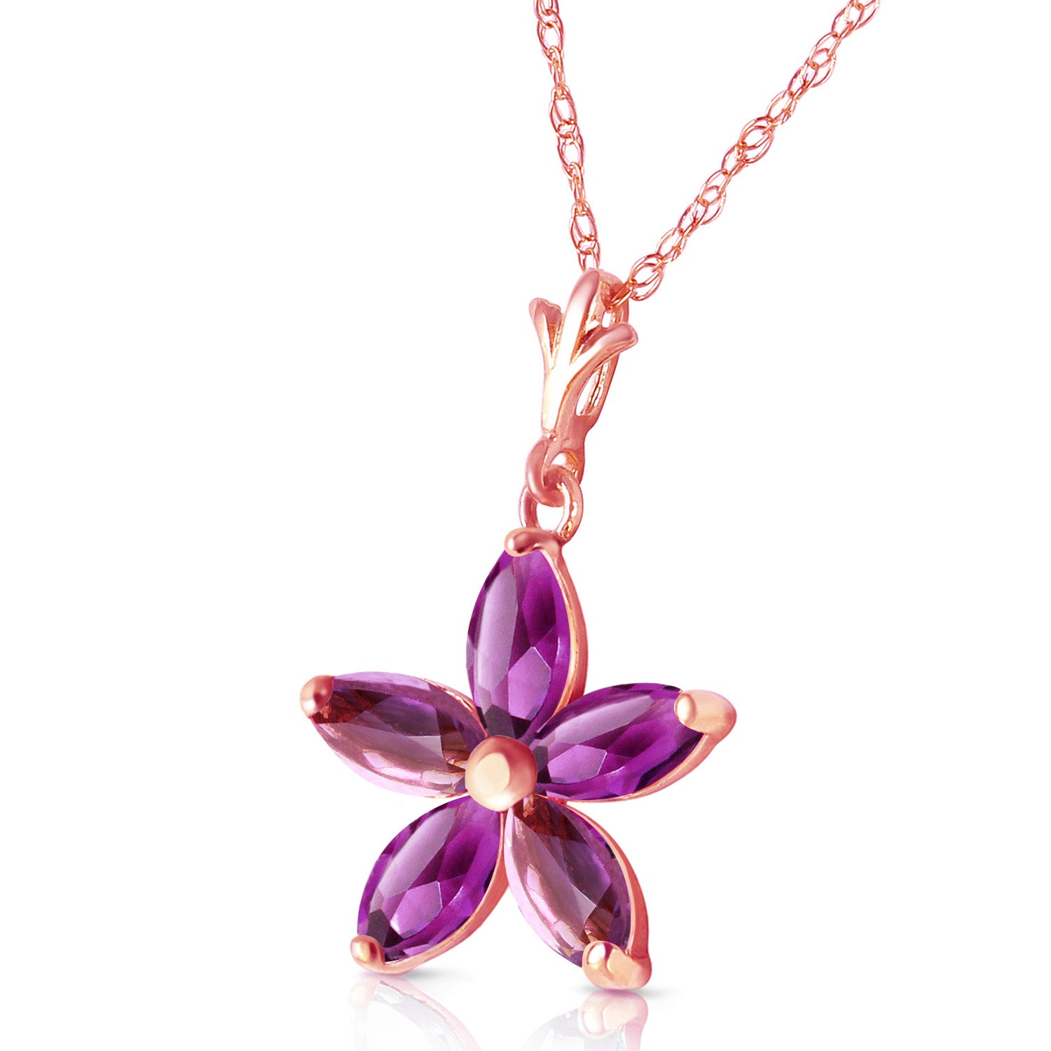 Radiant Petal Amethyst Necklace
