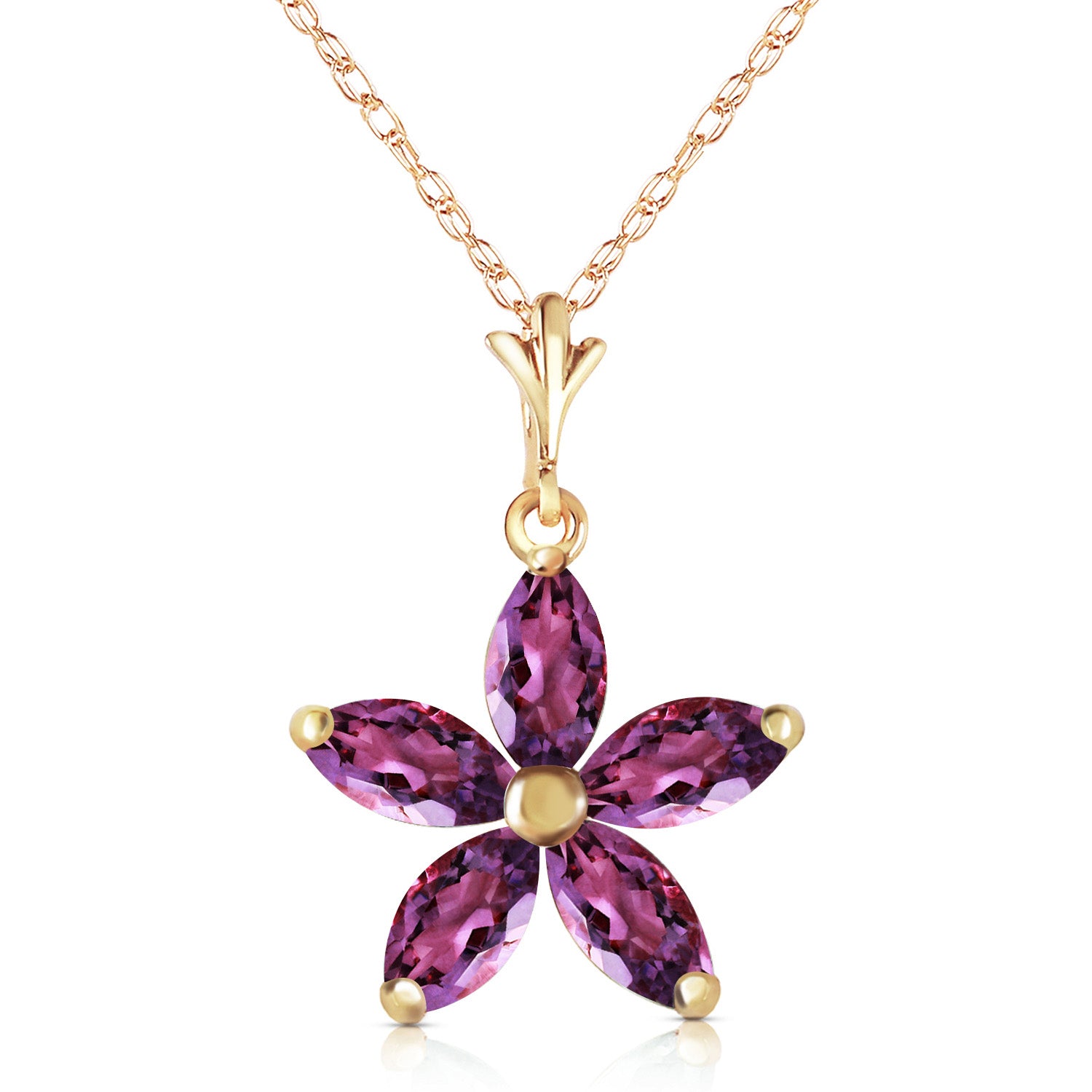 Radiant Petal Amethyst Necklace