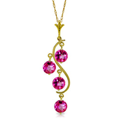 Radiant Drops Pink Topaz Necklace