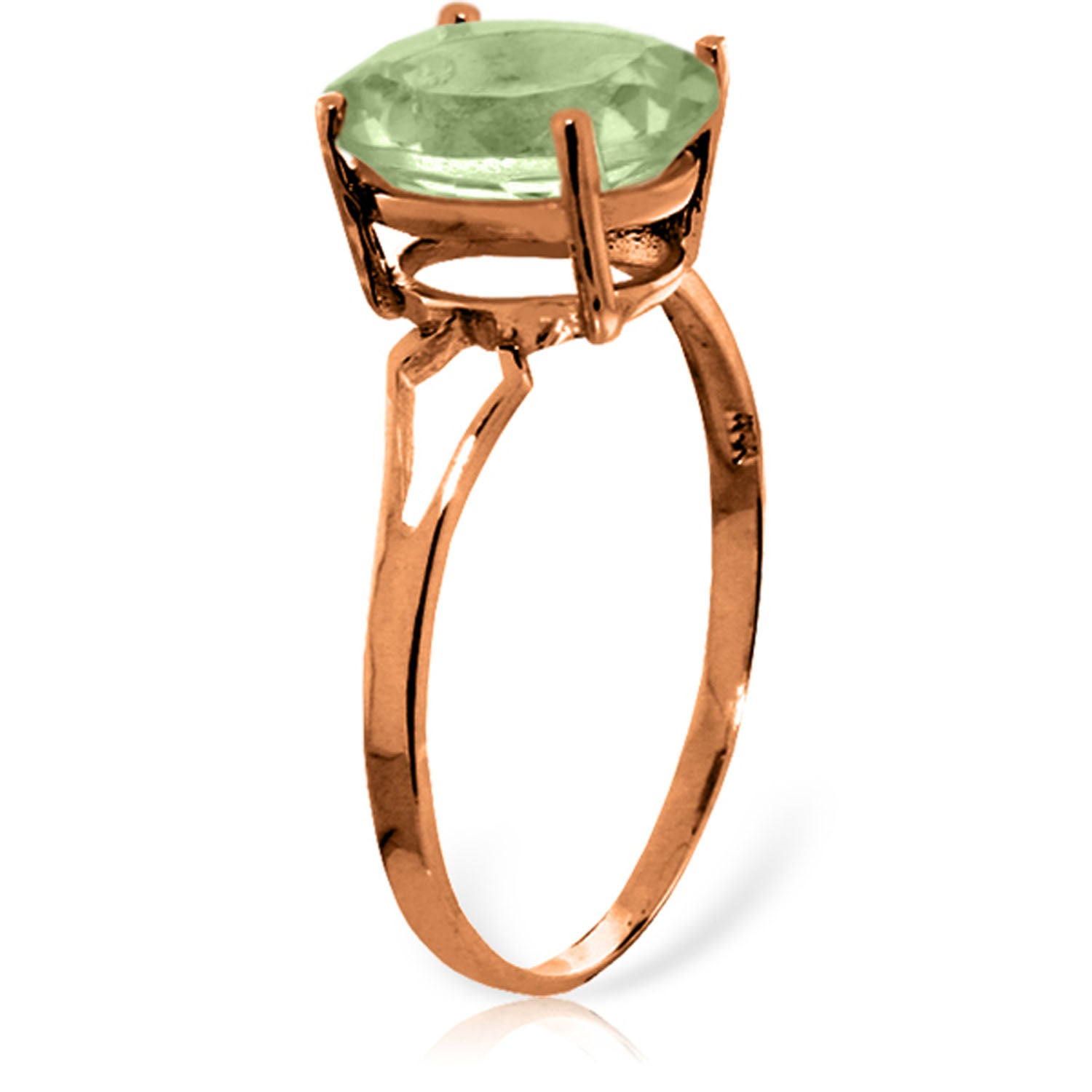 Gleaming Glow Green Amethyst Ring