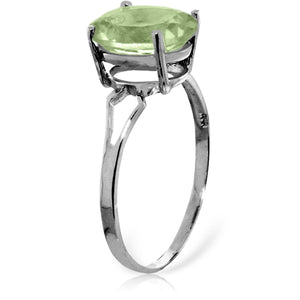 Gleaming Glow Green Amethyst Ring