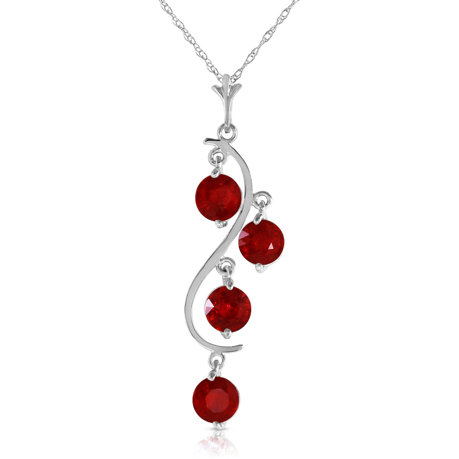Radiant Drops Ruby Necklace