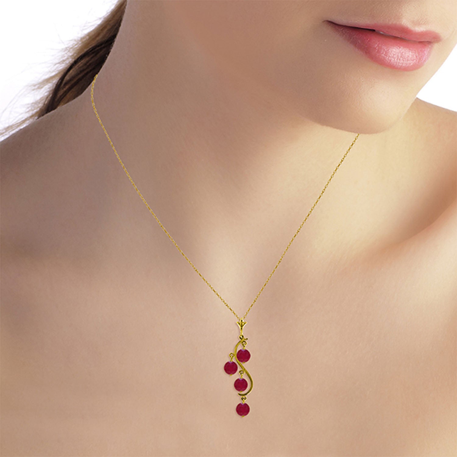Radiant Drops Ruby Necklace