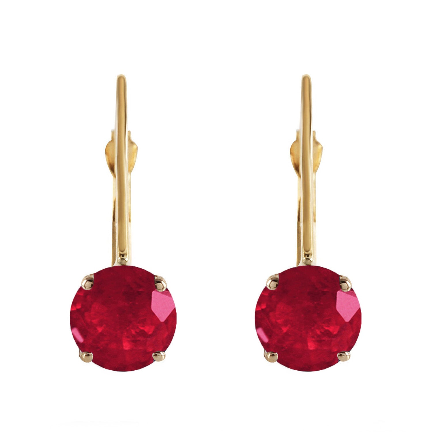 Zen Solitaire Ruby Earrings