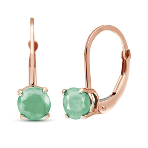 Zen Solitaire Emerald Earrings