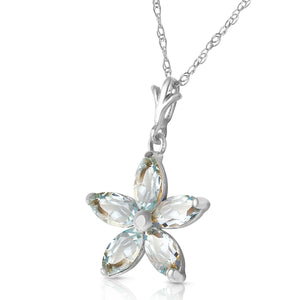 Radiant Petal Aquamarine Necklace
