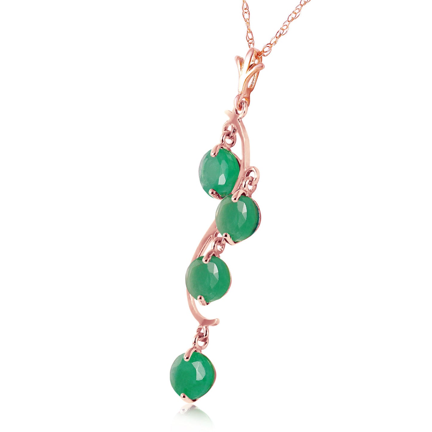 Radiant Drops Emerald Necklace