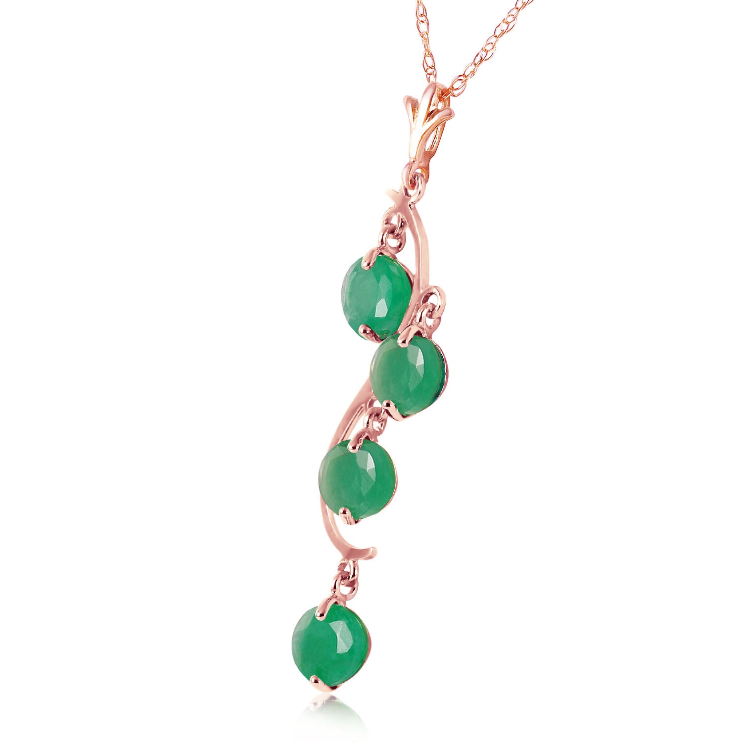 Radiant Drops Emerald Necklace