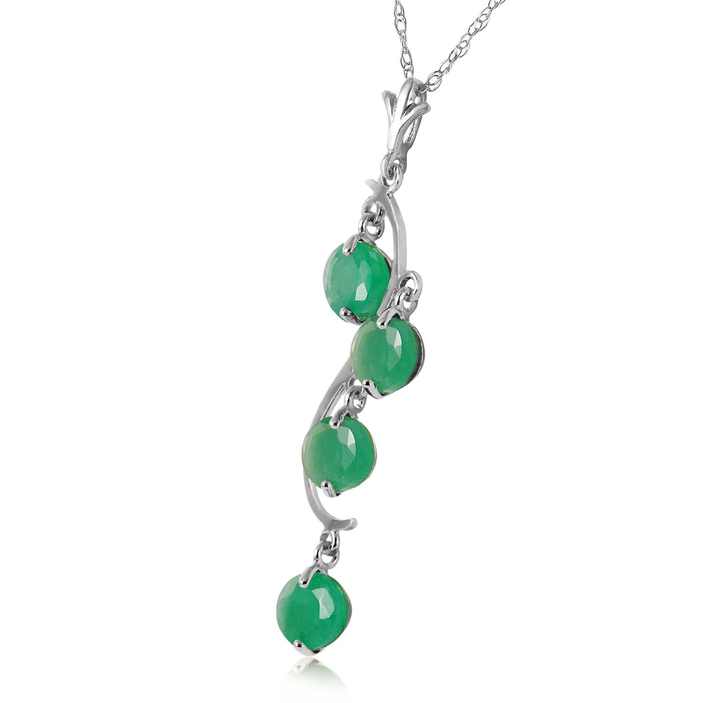 Radiant Drops Emerald Necklace
