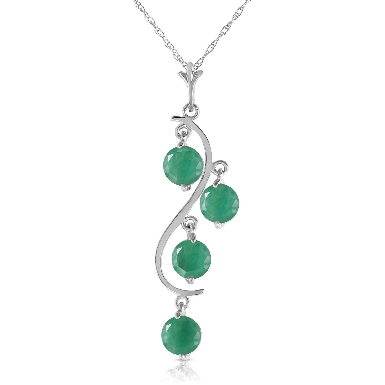 Radiant Drops Emerald Necklace