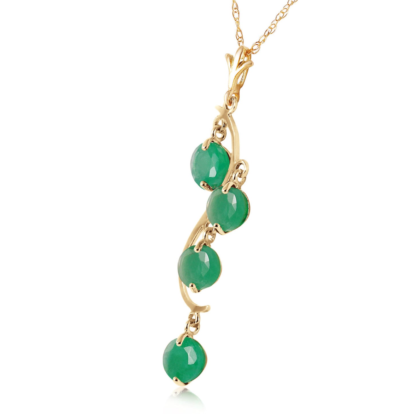 Radiant Drops Emerald Necklace