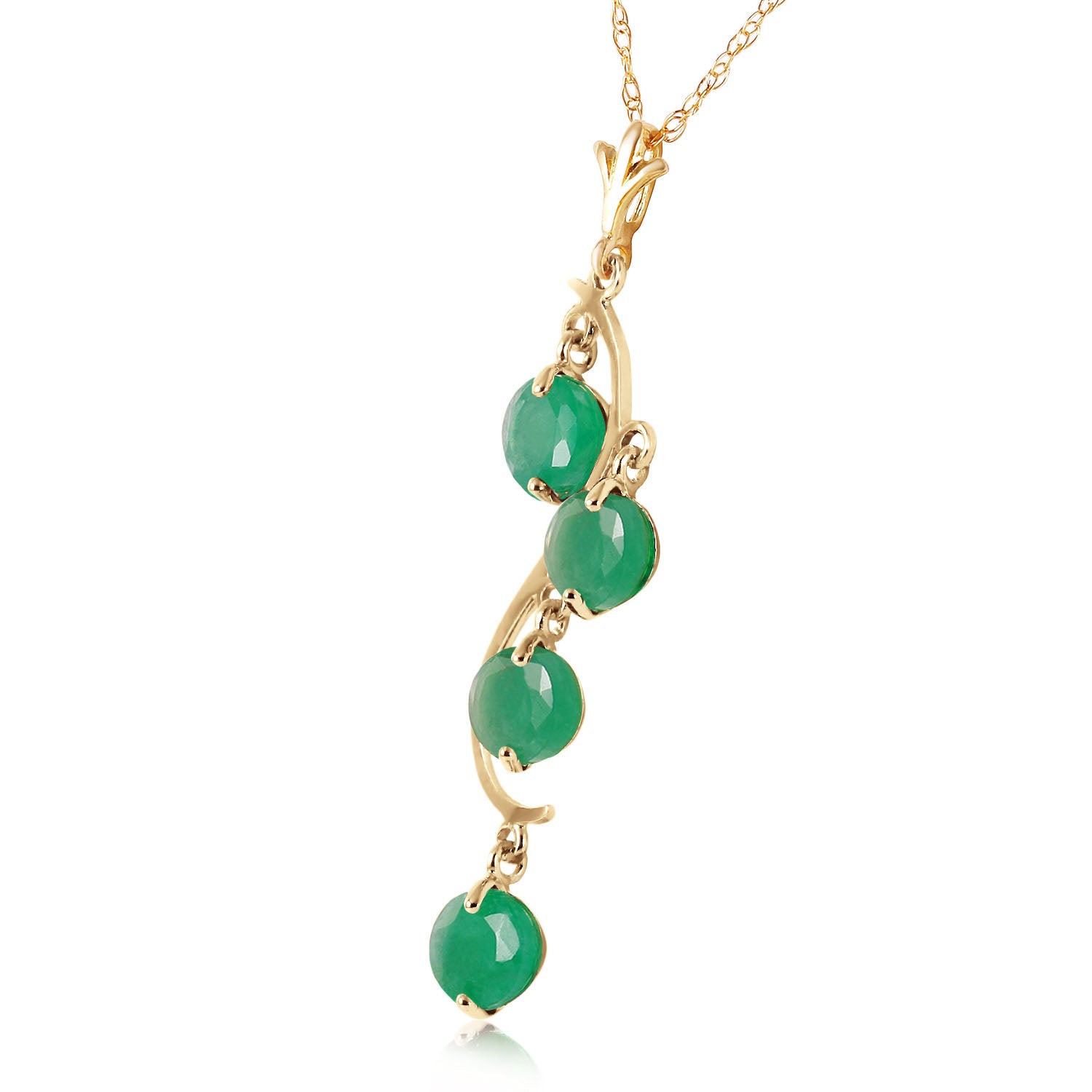 Radiant Drops Emerald Necklace
