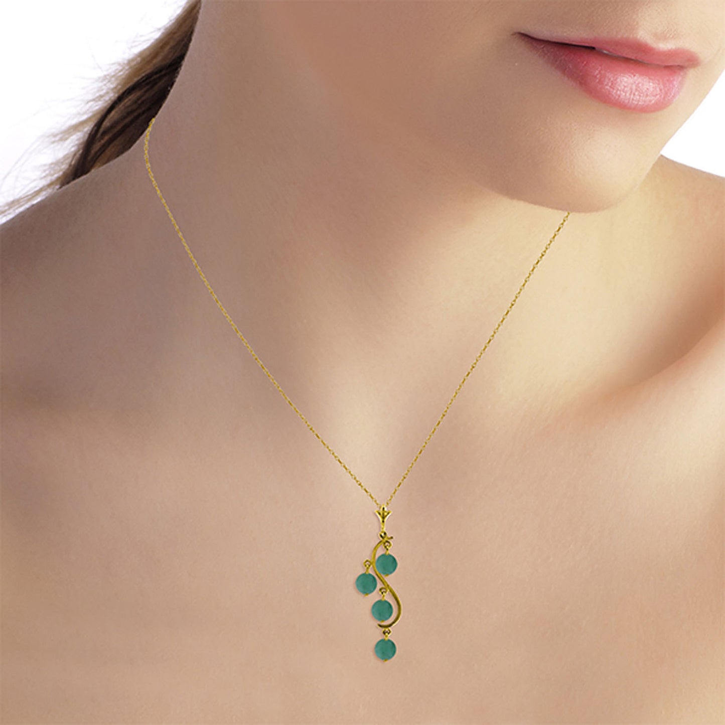 Radiant Drops Emerald Necklace