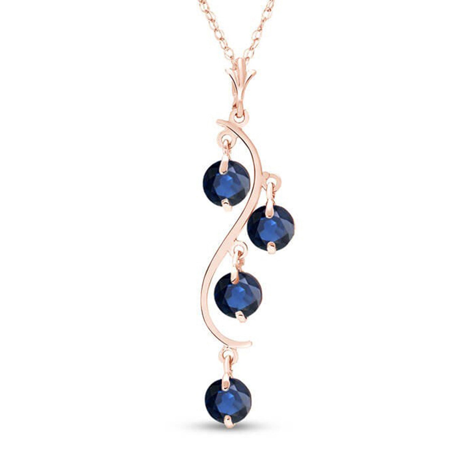 Radiant Drops Sapphire Necklace