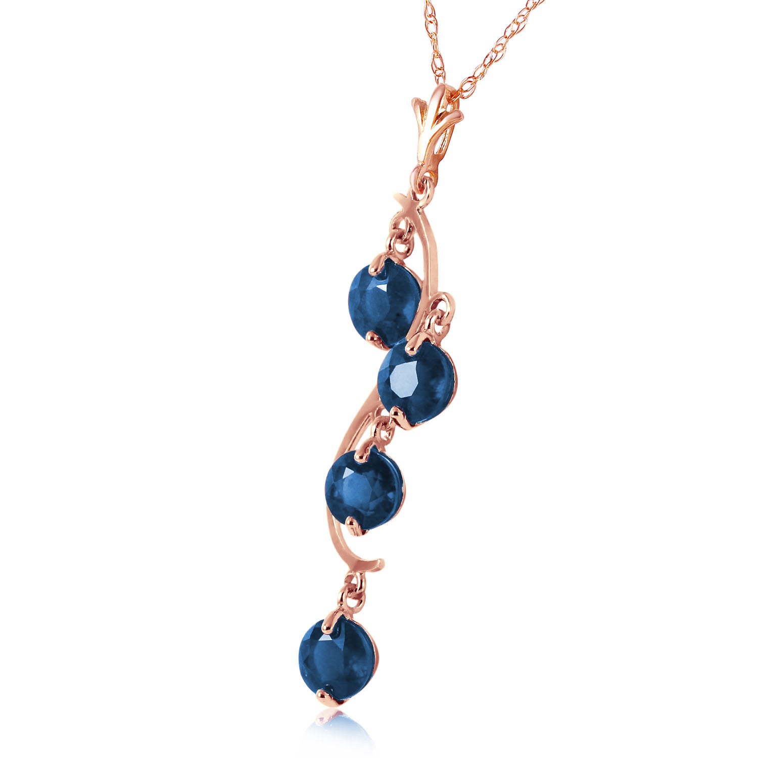 Radiant Drops Sapphire Necklace