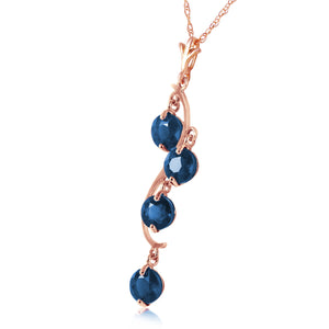 Radiant Drops Sapphire Necklace