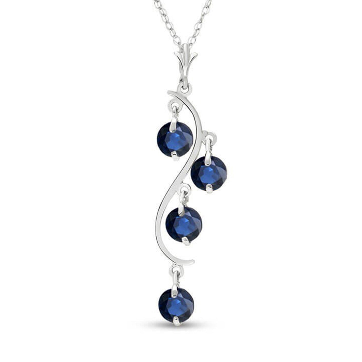 Radiant Drops Sapphire Necklace