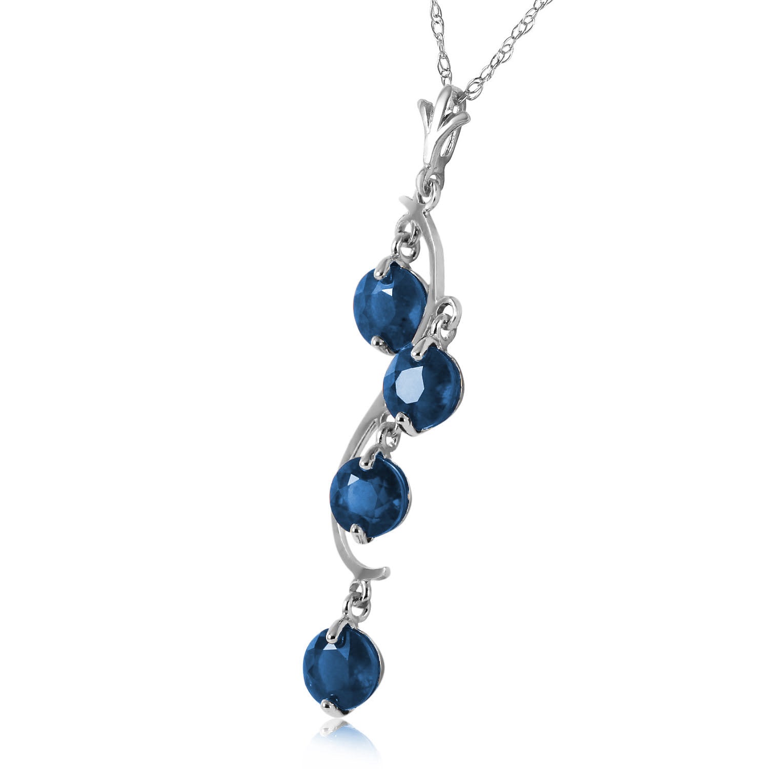 Radiant Drops Sapphire Necklace