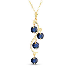 Radiant Drops Sapphire Necklace