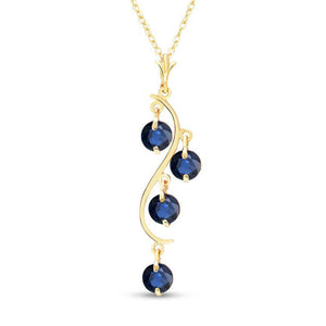Radiant Drops Sapphire Necklace