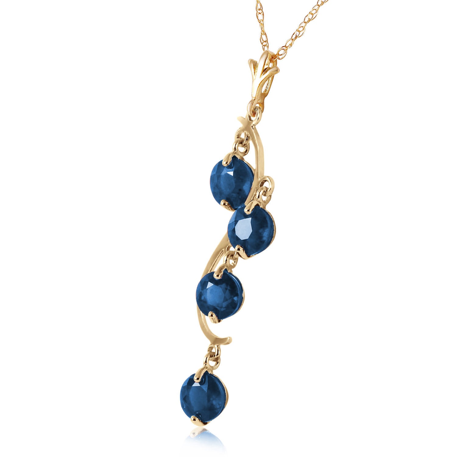 Radiant Drops Sapphire Necklace