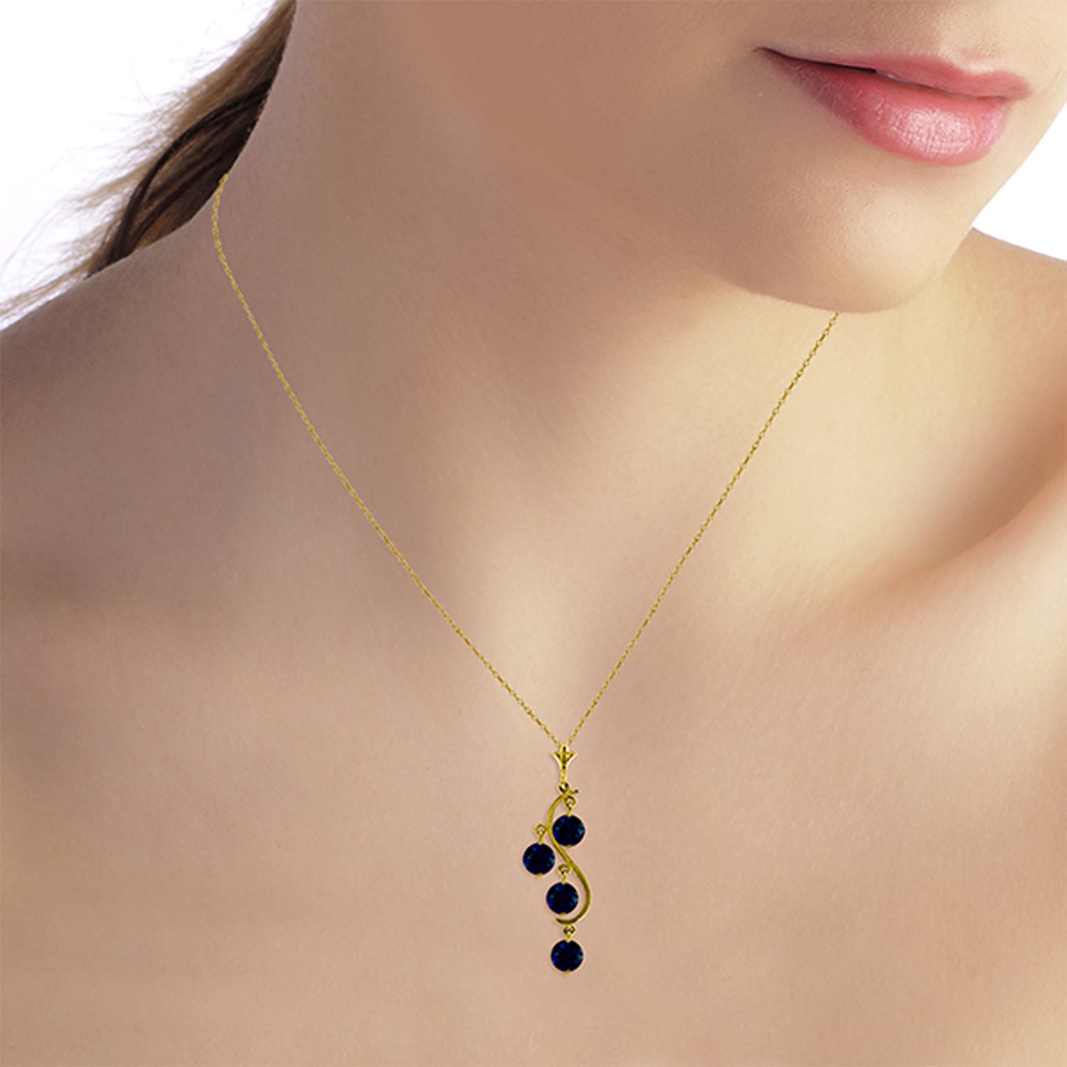 Radiant Drops Sapphire Necklace