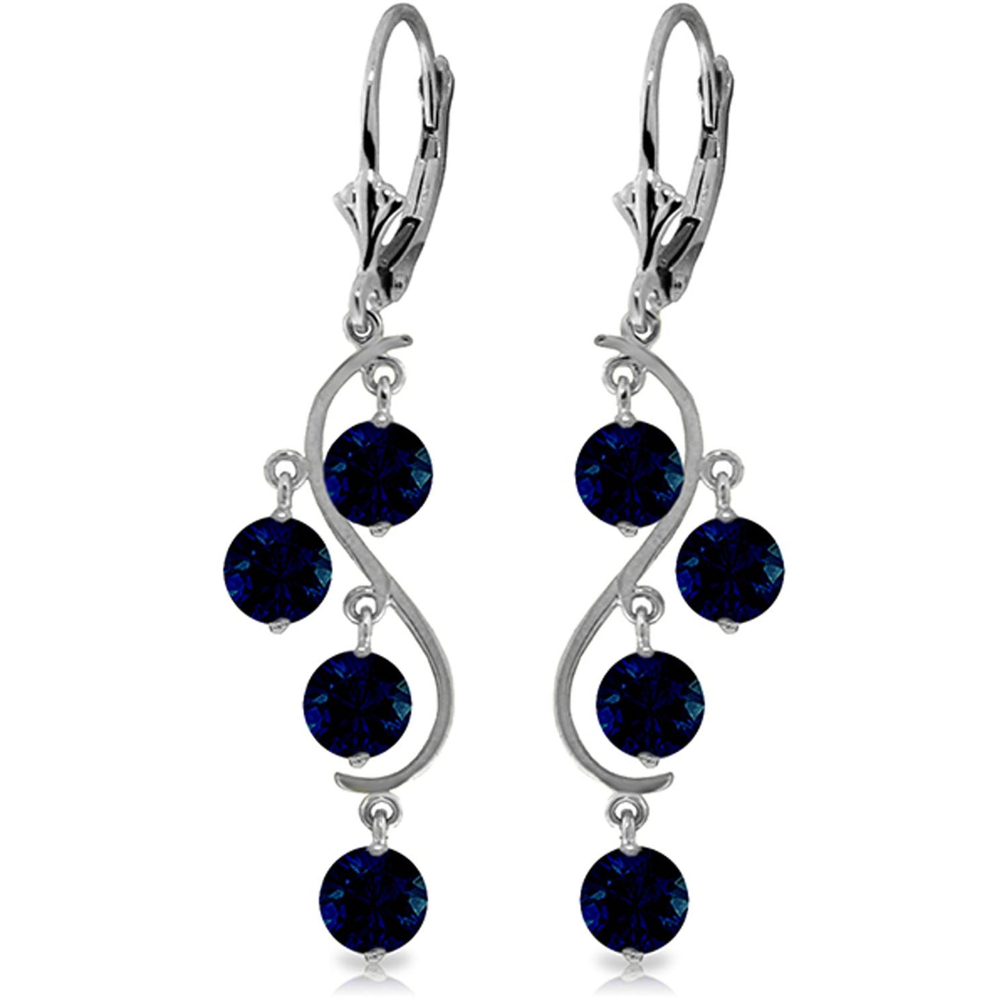 Whispering Tiers Sapphire Earrings
