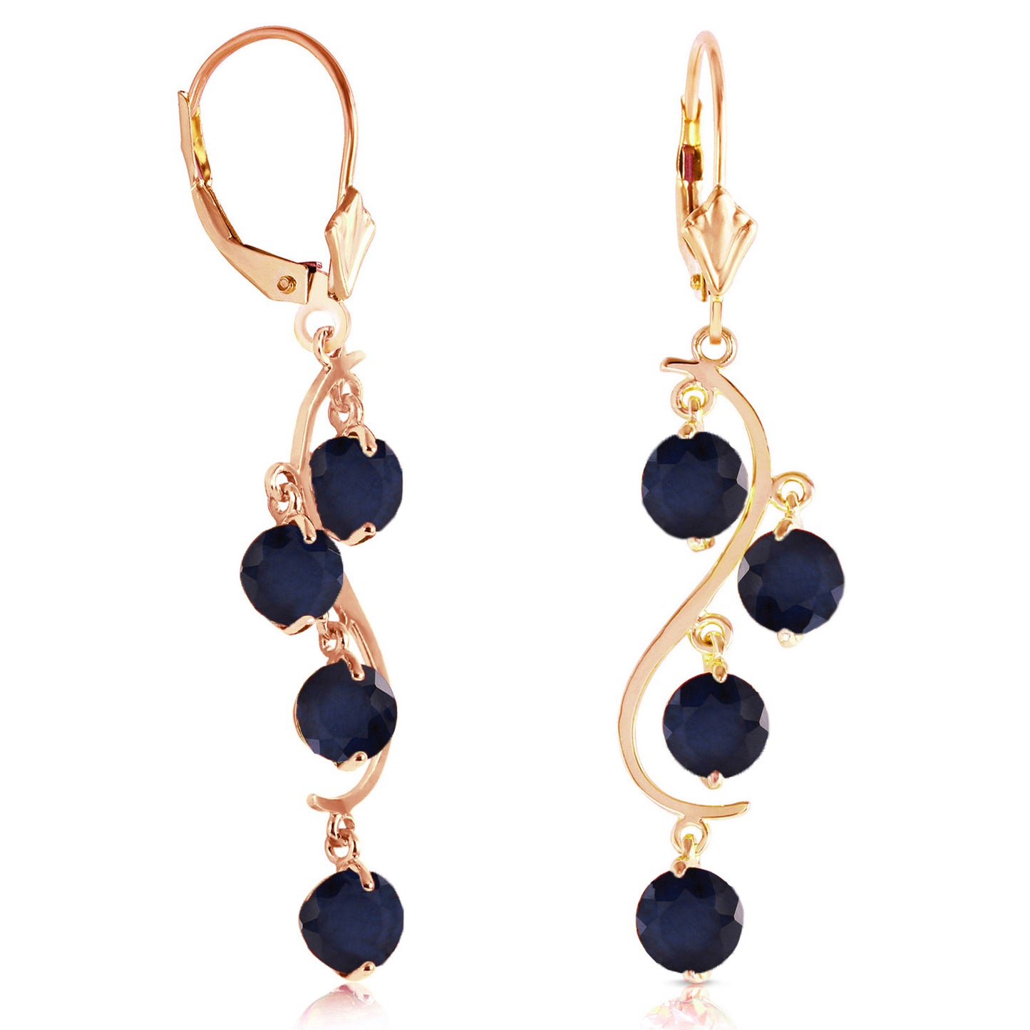 Whispering Tiers Sapphire Earrings